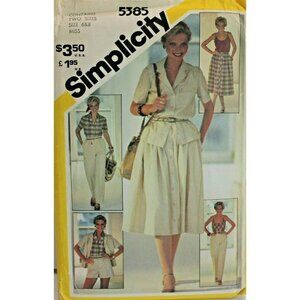Simplicity 5385 Sewing Pattern Pants Shirts Skirt